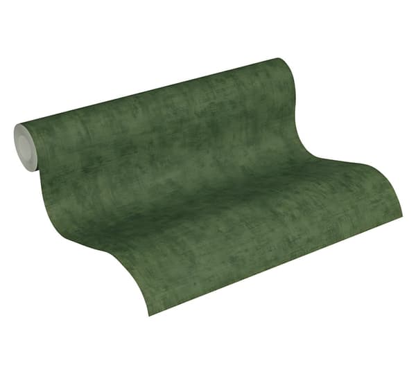 Non woven-tapet uni kulör Profhome 373347-GU lätt texturerad matt färg grön 5,33 m2