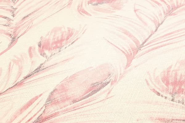 Non woven-tapet blomster Profhome 373672-GU slät matt färg rosa brons grå 5,33 m2