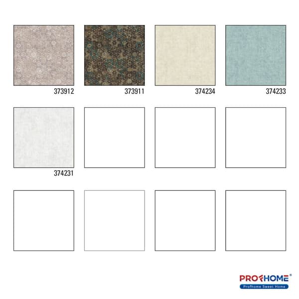 Non woven-tapet kakel mönster Profhome 373912-GU lätt texturerad matt färg grå vit 5,33 m2