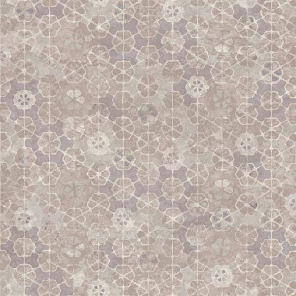 Non woven-tapet kakel mönster Profhome 373912-GU lätt texturerad matt färg grå vit 5,33 m2
