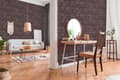 Miniatyrbild 4 av 5: Non woven-tapet kakel mönster Profhome 373913-GU lätt texturerad matt mönster blank bakgrund färg brun röd röd 5,33 m2