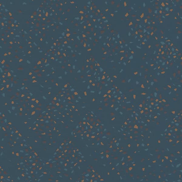 Non woven-tapet sten utseende Profhome 373941-GU lätt texturerad glansigt mönster matt bakgrund färg blå grön brun 5,33 m2