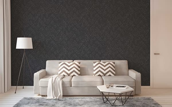 Non woven-tapet sten utseende Profhome 373945-GU lätt texturerad glansigt mönster matt bakgrund färg svart guld grå 5,33 m2