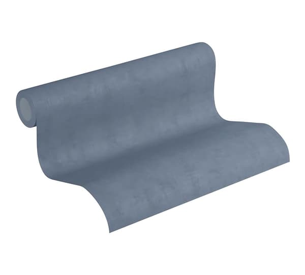 Non woven-tapet uni kulör Profhome 373954-GU lätt texturerad matt färg blå 5,33 m2