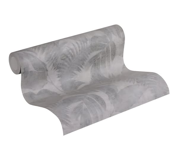 Non woven-tapet blomster Profhome 373961-GU lätt texturerad matt färg brun grå beige 5,33 m2