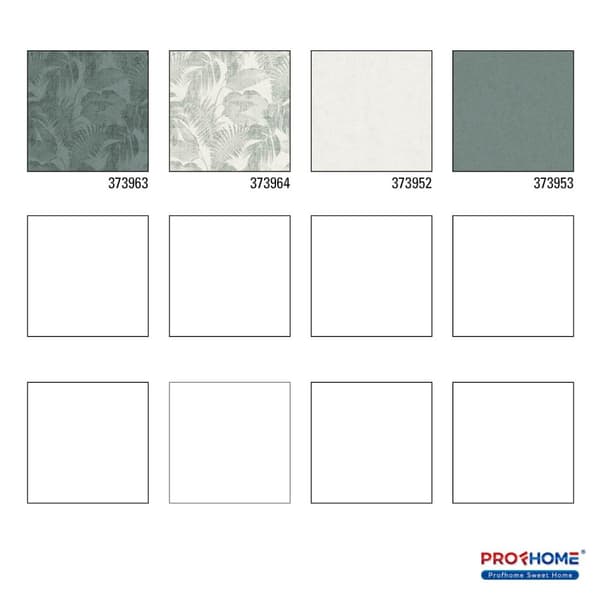 Non woven-tapet blomster Profhome 373963-GU lätt texturerad matt färg grön 5,33 m2