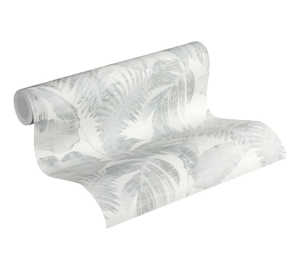Non woven-tapet blomster Profhome 373964-GU lätt texturerad matt färg grön grädde beige 5,33 m2