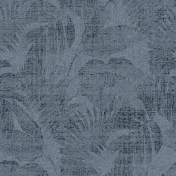 Non woven-tapet blomster Profhome 373965-GU lätt texturerad matt färg blå 5,33 m2
