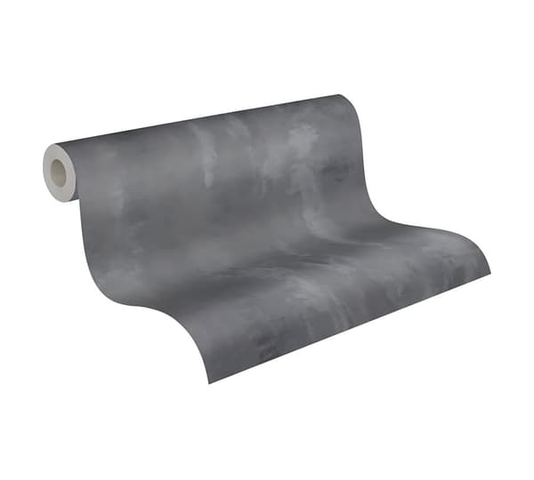 Non woven-tapet uni kulör Profhome 374123-GU lätt texturerad matt färg grå 5,33 m2