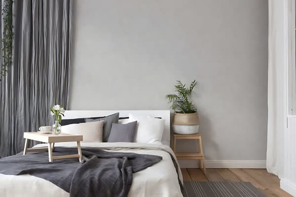 Non woven-tapet uni kulör Profhome 374183-GU lätt texturerad matt färg grå 5,33 m2