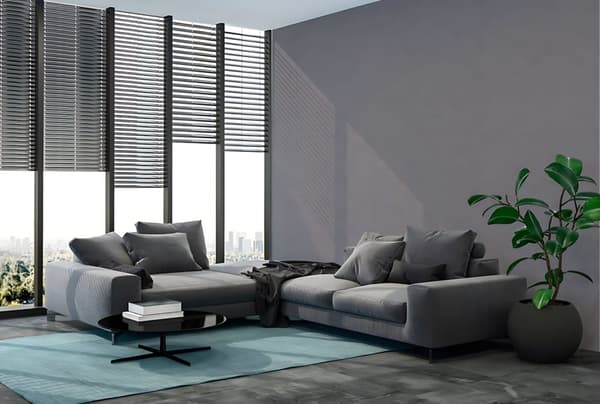 Non woven-tapet uni kulör Profhome 374184-GU lätt texturerad matt färg grå 5,33 m2
