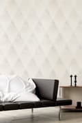 Miniatyrbild 4 av 6: Non woven-tapet geometrisk Profhome 374192-GU slät glittrande mönster matt bakgrund färg vit silver grå 5,33 m2