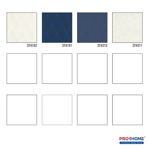 Non woven-tapet geometrisk Profhome 374192-GU slät glittrande mönster matt bakgrund färg vit silver grå 5,33 m2