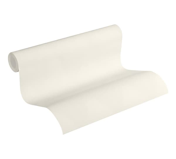 Non woven-tapet geometrisk Profhome 374192-GU slät glittrande mönster matt bakgrund färg vit silver grå 5,33 m2