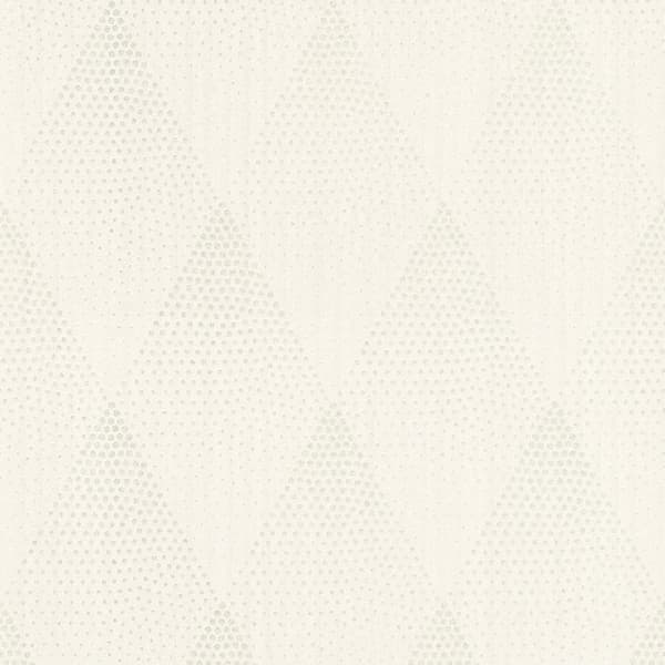 Non woven-tapet geometrisk Profhome 374192-GU slät glittrande mönster matt bakgrund färg vit silver grå 5,33 m2