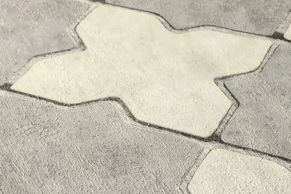 Non woven-tapet geometrisk Profhome 374215-GU lätt texturerad matt färg grå grädde 5,33 m2