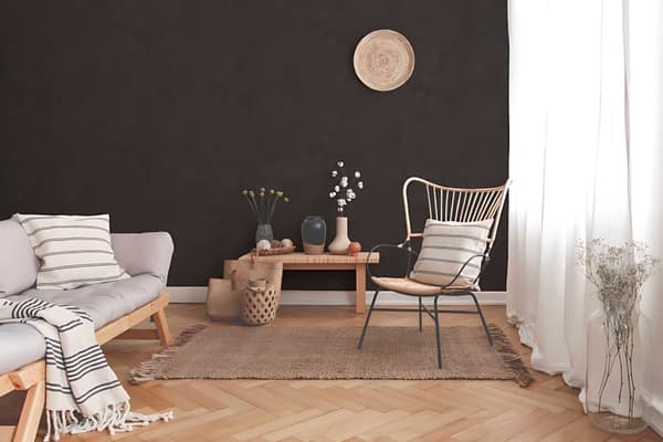 Non woven-tapet uni kulör Profhome 374235-GU lätt texturerad matt färg brun 5,33 m2