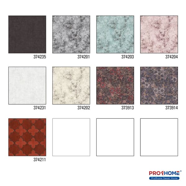 Non woven-tapet uni kulör Profhome 374235-GU lätt texturerad matt färg brun 5,33 m2