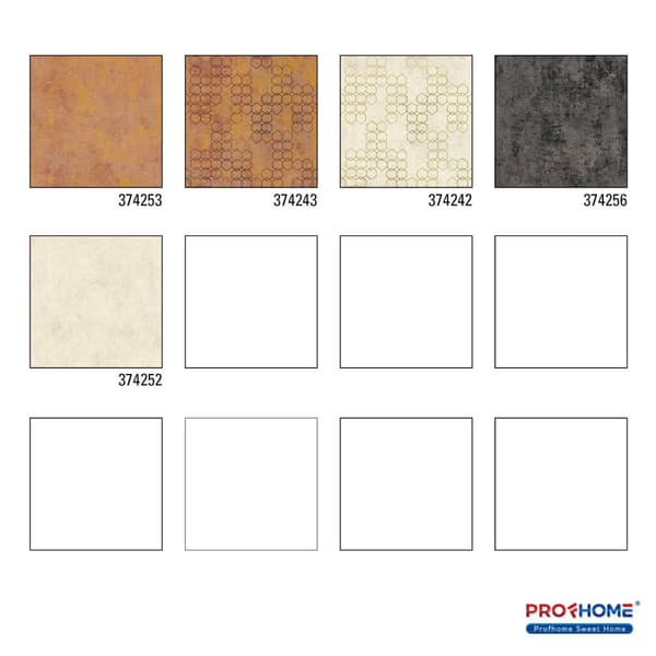 Non woven-tapet uni kulör Profhome 374253-GU lätt texturerad matt mönster blank bakgrund färg orange koppar brun 5,33 m2