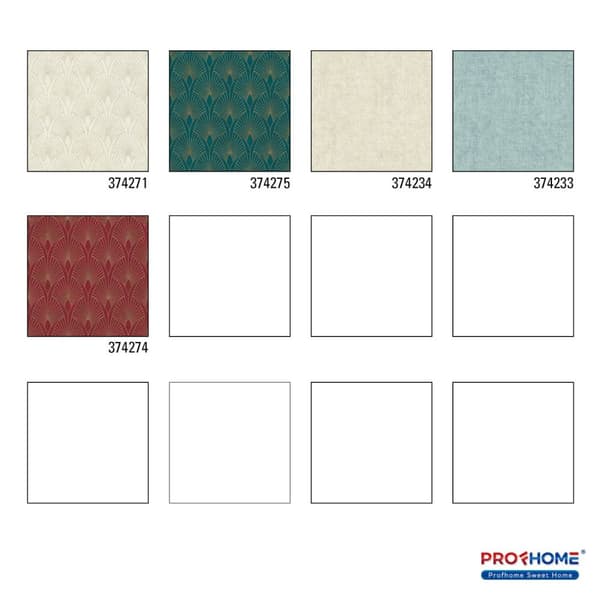 Non woven-tapet ornament Profhome 374271-GU lätt texturerad matt färg grädde guld vit 5,33 m2