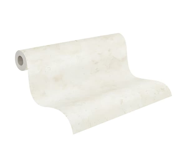 Non woven-tapet uni kulör Profhome 374294-GU lätt texturerad matt färg grädde vit 5,33 m2