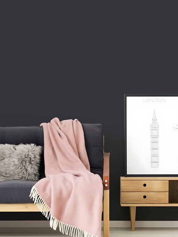 Ikke-vævet tapet ornament Profhome 374711-gu lidt tekstureret mat färg sort 5,33 m2