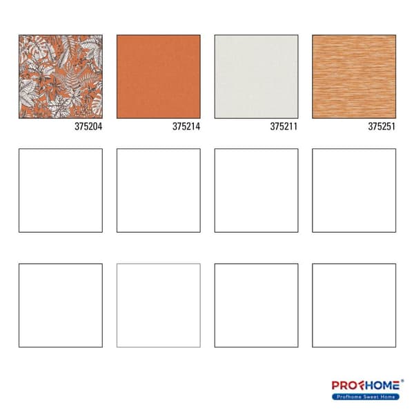 Non woven-tapet blomster Profhome 375204-GU lätt texturerad matt färg orange vit brun 5,33 m2