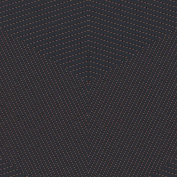 Non woven-tapet geometrisk Profhome 375226-GU lätt texturerad glansigt mönster matt bakgrund färg svart brons brons 5,33 m2
