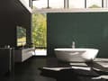 Miniatyrbild 4 av 7: Non woven-tapet randigt mönster Profhome 375254-GU lätt texturerad matt färg grön 5,33 m2