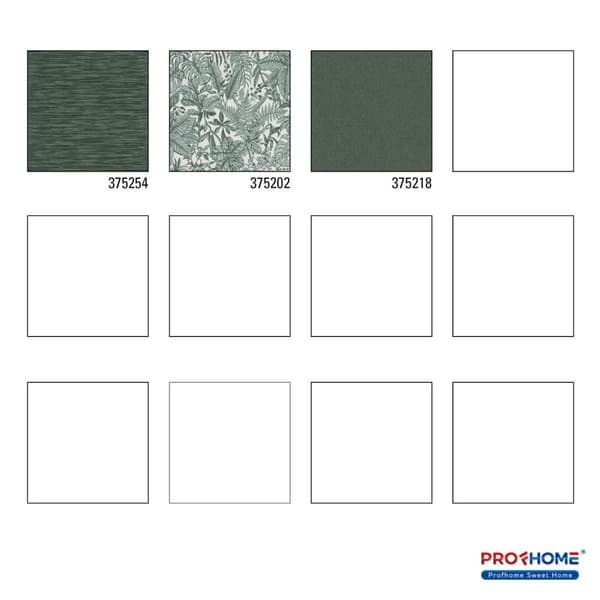 Non woven-tapet randigt mönster Profhome 375254-GU lätt texturerad matt färg grön 5,33 m2
