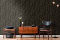 Miniatyrbild 4 av 7: Non woven-tapet design Profhome 375263-GU slät matt färg svart gul 5,33 m2
