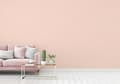 Miniatyrbild 4 av 7: Non woven-tapet uni kulör Profhome 375353-GU lätt texturerad matt färg rosa 5,33 m2