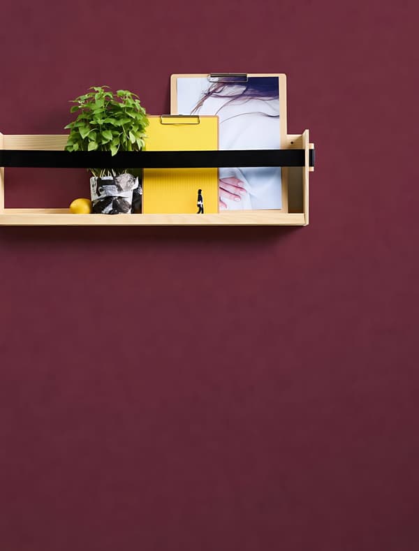 Non woven-tapet uni kulör Profhome 375362-GU lätt texturerad matt färg violett 5,33 m2