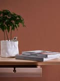 Miniatyrbild 6 av 7: Non woven-tapet uni kulör Profhome 375367-GU lätt texturerad matt färg orange 5,33 m2