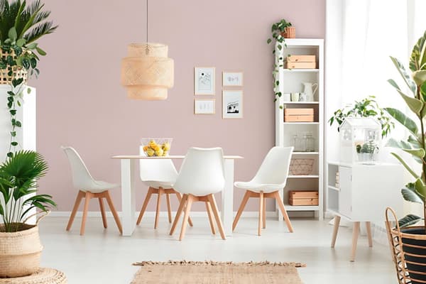 Non woven-tapet uni kulör Profhome 375481-GU slät glansigt mönster matt bakgrund färg rosa 5,33 m2