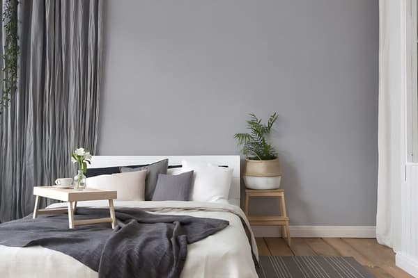 Non woven-tapet uni kulör Profhome 375505-GU lätt texturerad matt färg grå 5,33 m2