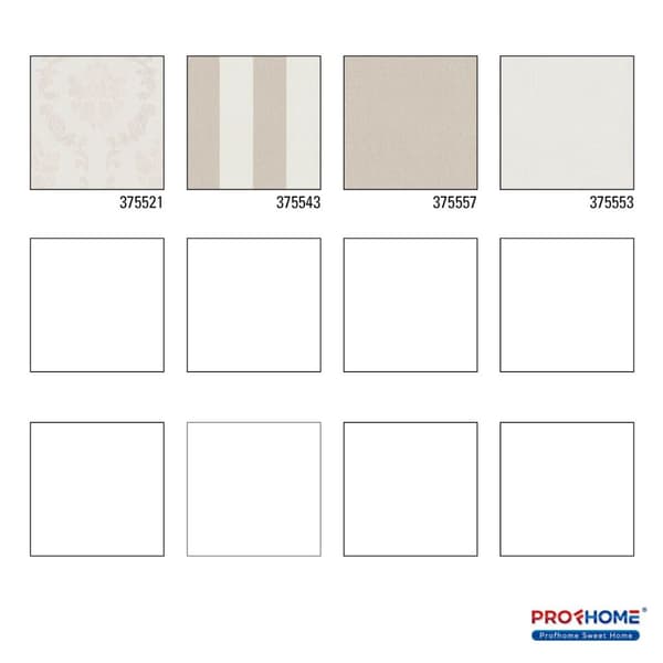 Ikke-vævet tapet ornament Profhome 375521-gu lidt tekstureret mat färg beige creme 5,33 m2