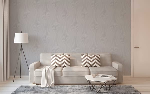 Non woven-tapet blomster Profhome 375534-GU lätt texturerad matt färg grå 5,33 m2