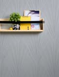 Miniatyrbild 6 av 7: Non woven-tapet blomster Profhome 375534-GU lätt texturerad matt färg grå 5,33 m2