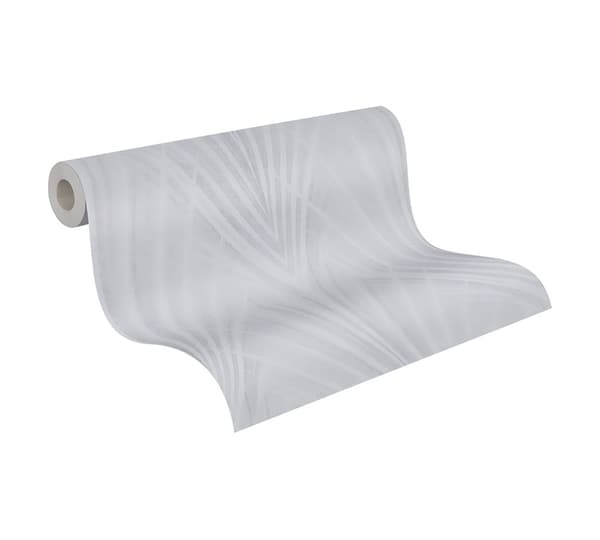 Non woven-tapet blomster Profhome 375534-GU lätt texturerad matt färg grå 5,33 m2
