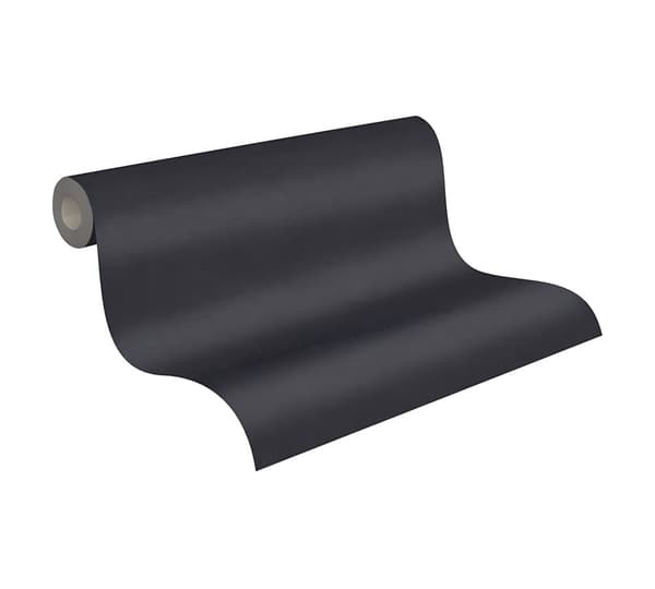 Non woven-tapet uni kulör Profhome 375554-GU lätt texturerad matt färg svart 5,33 m2