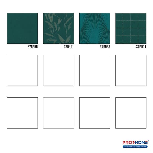 Non woven-tapet uni kulör Profhome 375555-GU lätt texturerad matt färg grön 5,33 m2