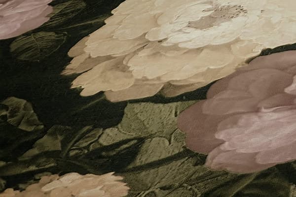 Non woven-tapet blomster Profhome 376501-GU lätt texturerad matt färg rosa grädde grön 5,33 m2