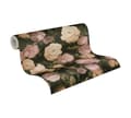 Miniatyrbild 2 av 7: Non woven-tapet blomster Profhome 376501-GU lätt texturerad matt färg rosa grädde grön 5,33 m2