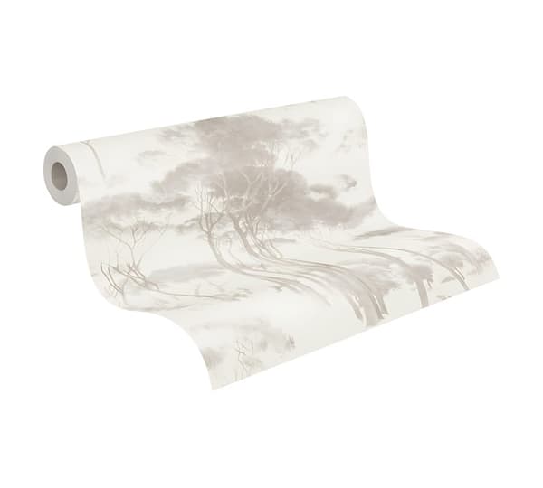 Non woven-tapet skog Profhome 376514-GU lätt texturerad matt färg brun vit 5,33 m2
