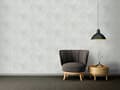 Miniatyrbild 5 av 7: Non woven-tapet ornament Profhome 376531-GU lätt texturerad matt färg grå vit 5,33 m2