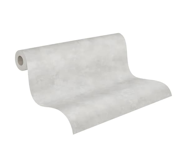 Non woven-tapet uni kulör Profhome 376543-GU lätt texturerad matt färg silver 5,33 m2