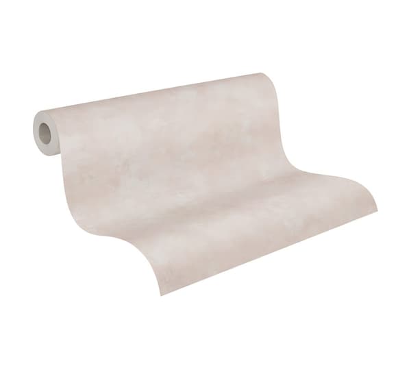 Non woven-tapet uni kulör Profhome 376545-GU lätt texturerad matt färg rosa grädde kromgrön 5,33 m2