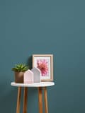 Miniatyrbild 6 av 7: Non woven-tapet uni kulör Profhome 376806-GU slät matt färg teal 5,33 m2