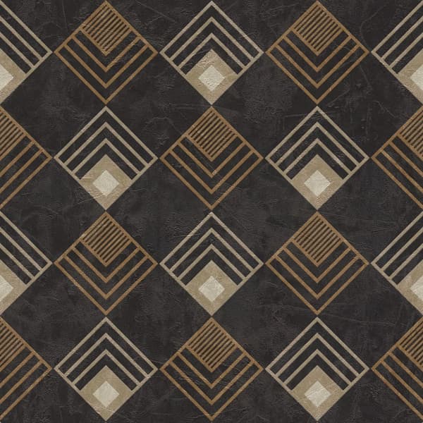 Non woven-tapet abstrakt Profhome 376822-GU lätt texturerad matt färg antracit grädde beige 5,33 m2
